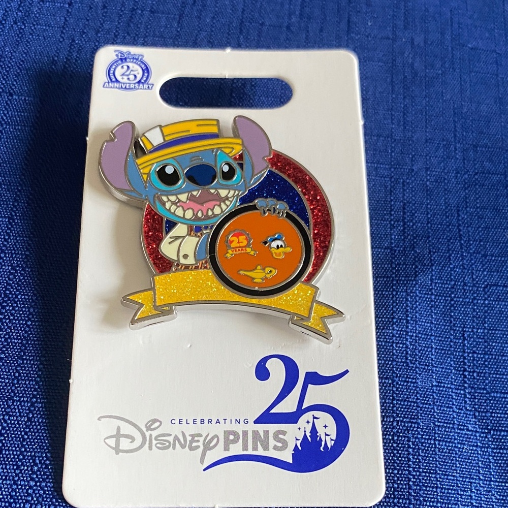 2025 Disney Parks 25th Anniversary Pin Trading Stitch Pin